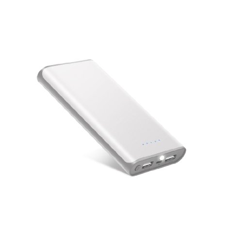 Merope 20000mAh Power Bank,Charge an iPhone6 10 Times,External Battery Portable Charger(White)