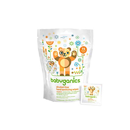 Babyganics Alcohol-Free Hand Sanitizing Wipes, Mandarin, 75 Count