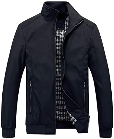 YOUTHUP Mens Jackets Lightweight Casual Bomber Jacket Vintage Scooter Outwear Jackets and Coats
