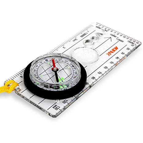 AOFAR Orienteering Boy Scout Compass ，Professional Field Compass for Map Reading,Liquid Filled, Adjustable Declination - for Hiking,Navigation and Survival