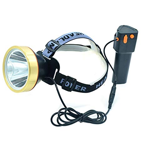 Eornmor LED Headlamp High Power Waterproof Rechargeable Headlight T6 Flashlight 15000mah 35W for Mining,Camping, Hiking, Fishing,Hunting (headlamp)