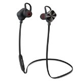 Mpow Magneto Wearable Bluetooth 41 Wireless Sports Headphones In-ear apt-X Stereo Earbuds Headsets with 8-Hour Mic Talking Time for Running ExerciseGold