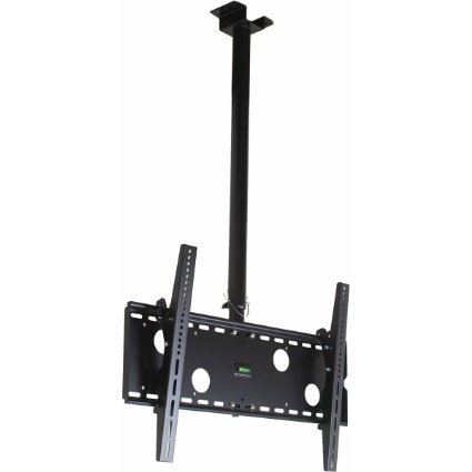 VideoSecu TV Ceiling Mount Bracket for most 37" to 65" LCD Plasma Flat Panel ,some up to 75" LED TV with VESA 400X400 600x400 684x400 700x400mm, Ceiling Pole Extends from 39" to 63" MPC51B M10