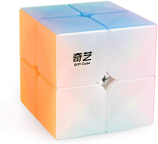 D-FantiX Qiyi Qidi S 2x2 Speed Cube Stickerless 2x2x2 Jelly Cube Puzzle for Kids