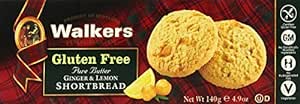 Walkers Shortbread Gluten-Free Ginger and Lemon Shortbread, 4.9 Ounce