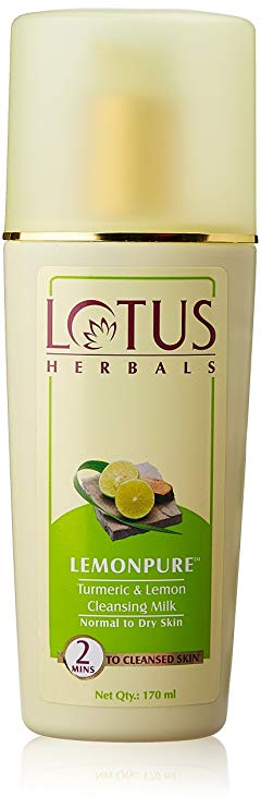 Lotus Herbals Lemonpure Turmeric and Lemon Cleansing Milk, 170ml