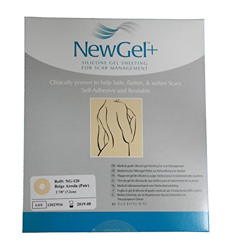 NewGel  Silicone Gel Sheeting for Scar Management - Areola Beige (1 pair per box)