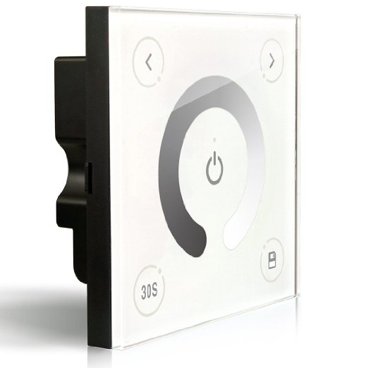 LEDENET® D1 Wall-mounted Touch Panel Dimmer Controller For 3528 5050 Single Color LED Strip Tape Lighting 12-24V 12A 144W 288W