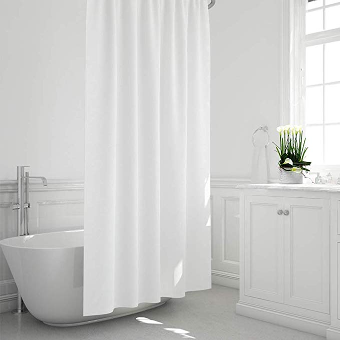 Poscoverge Shower Curtain for Bathroom Waterproof Mold Free Mildew Resistant Made of PEVA, 180 x 180 cm(71 x 71 Inch), White