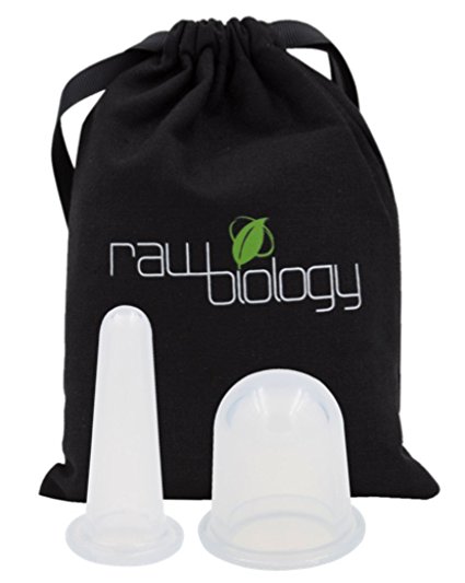 Raw Biology CELLULITE Remover & WRINKLE Reduction Cupping Set Voted MOST EFFECTIVE for Smoothing