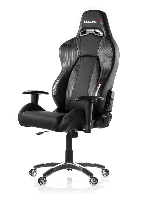 AKRACING AK-7002 Ergonomic Series Executive Racing Style Computer Chair Gaming Chair Office Chair eSport with Lumbar Support and Headrest Pillow Included (Carbon Black/Black)