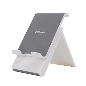 Portronics Paddie a Portable and Foldable Mobile & Tablet Holder with Adjustable Height, Suitable Viewing Angles, Sleek, Anti-Scratch and Study, White