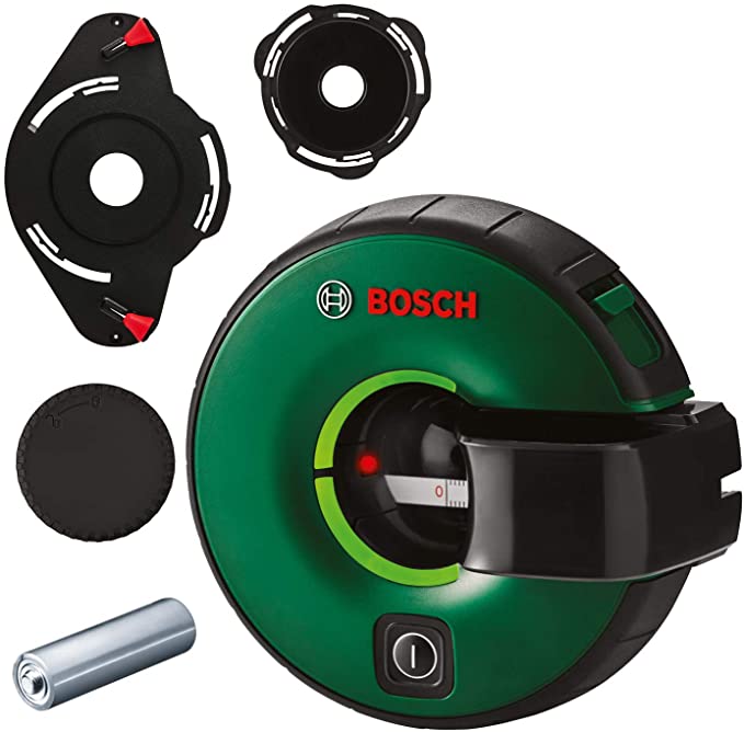 Bosch Line Laser Atino (1.5 m working range, horizontal or vertical levelling, integrated measuring tape, in cardboard box)