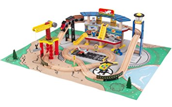 Kidkraft Transportation Station Train Set with Roll-Up Felt Play Mat - 2016 Exclusive Edition