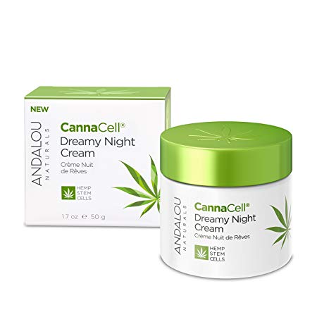 Andalou Naturals CannaCell Dreamy Night Cream, 1.7 Ounce Jar