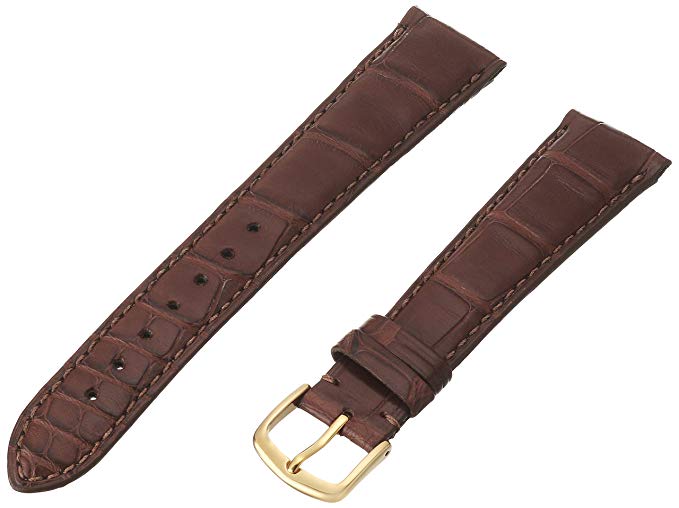 Hadley-Roma Men's MS2005RA-160 16-mm Black Genuine Alligator Leather Watch Strap