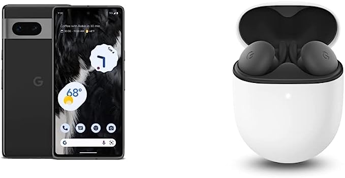 Google Pixel 7-5G Android Phone - 128GB - Obsidian Pixel Buds A-Series - Wireless Earbuds - Charcoal