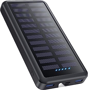 Power Bank 36800mAh, PD 3.0A USB C High-Speed Charging Portable Charger, 3 Outputs Solar Charger Battery Pack with LED Flashlight Compatible with iPhone, Samsung Galaxy, Google, Other Android Device