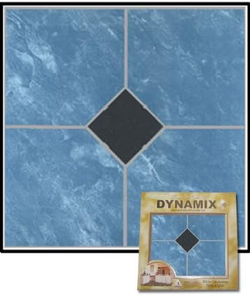 Home Dynamix 23057 Dynamix Vinyl Tile, 12 by 12-Inch, Blue, Box of 20