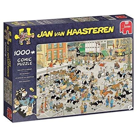 Jumbo 19075 Jan Van Haasteren - The Cattle Market 1000 Piece Jigsaw Puzzle