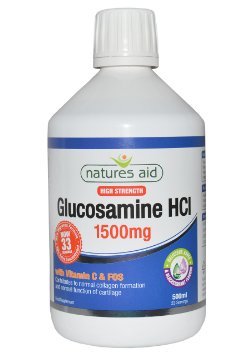 Natures Aid Glucosamine HCI Apple and Blackcurrent Liquid 500ml 1500mg