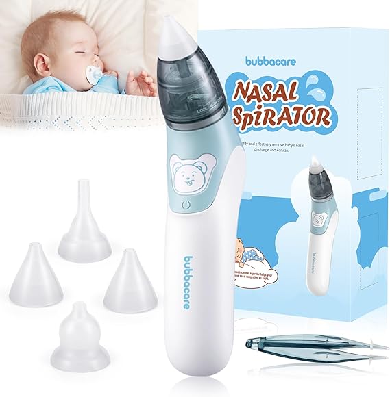 Mouche Bebe Electrique ,Aspirateur Nasal Bebe portable Livré Avec 4 Embouts Réutilisables, Mouche Bébé Electrique, Aspirateur a Nez pour Nouveau-nés, Tout-petits et Nourrissons