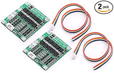 DEVMO 2PCS 4S 14.8V 30A BMS Protection PCB Cell Board Li-ion Lithium 18650 Balance