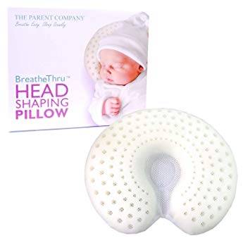 Breathe-Thru Baby Head Shaping Pillow (Newborn, White)