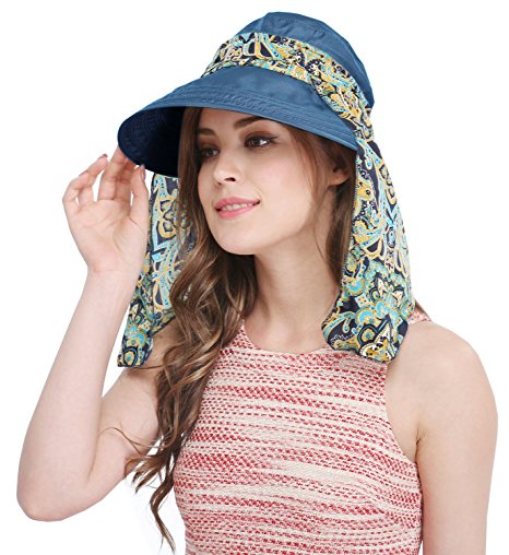 Bellady Big Brim Foldable Hat Summer Beach Cotton Sun Hat Floppy Sunblock Hats Visor