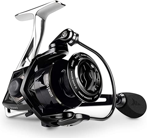 KastKing Megatron Spinning Reel, Freshwater and Saltwater Spinning Fishing Reel, Rigid Aluminum Frame 7 1 Double-Shielded Stainless-Steel BB, Over 30 lbs. Carbon Drag, CNC Aluminum Spool & Handle