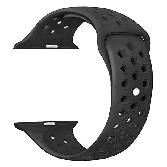 All-inside 38mm Black/Anthracite Sport Band for Apple Watch Series 1, Series 2, Series 3, Sport, Edition, M/L size