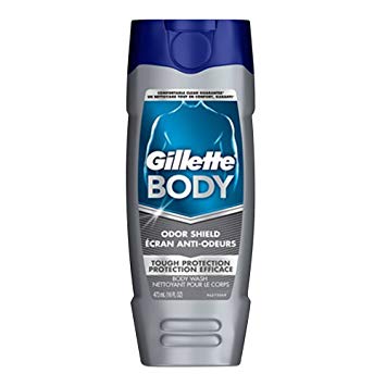 Gillette Bodywash Odor Shield 16 Hour, 16OZ (Pack of 6)