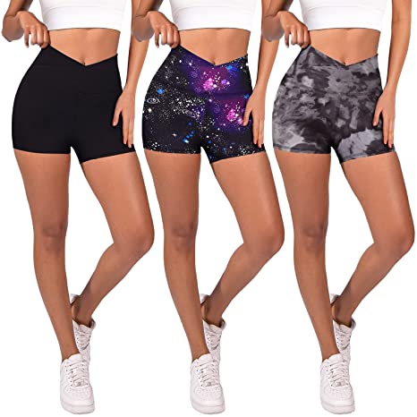 5 Pack High Waisted Biker Shorts for Women – 5 Buttery Soft Black