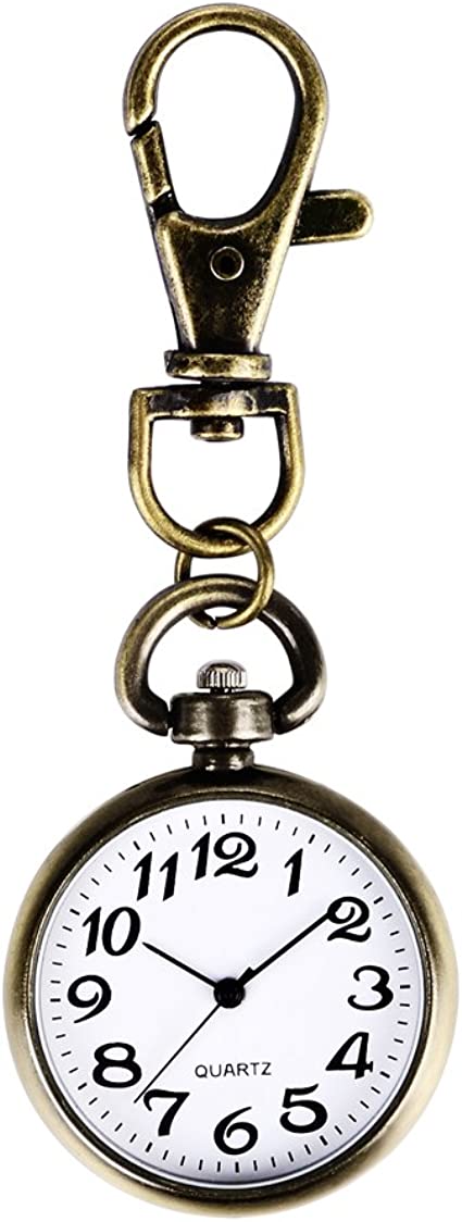 ALIENWOLF Vintage Round Classical Pocket Key Chain Watch Pendant