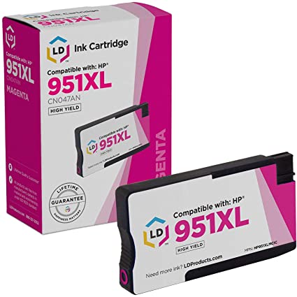 LD Compatible Ink Cartridge Replacement for HP 951XL CN047AN High Yield (Magenta)