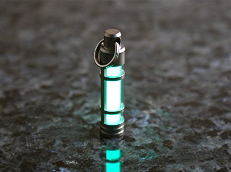 Glow Fob - Stainless Steel Glow In The Dark Keychain - TEC S3