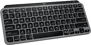 Logitech MX Keys Mini for Mac Minimalist Wireless Keyboard for MacBook Pro,MacBook Air,iMac,iPad, Compact, Bluetooth, Backlit Keys, USB-C, Fast, Fluid Typing - Space Grey