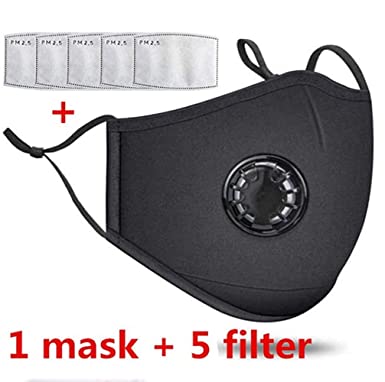 PM2.5 N95 Activated Carbon Filter Insert 5 Layers Protective Filter (1 mask   5 Filter)