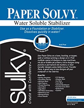 Sulky Paper Solvy Water Soluble Fabric Stabilizer, 8-1/2 by 11-Inch, 12 Per Package