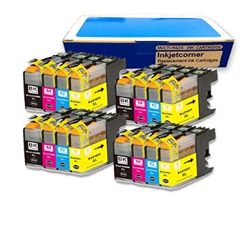 Inkjetcorner 16 Pack Compatible Ink Value Combo for Brother LC103 LC101 LC103XL MFC-J245 MFC-J285DW MFC-J450DW MFC-J475DW MFC-J650DW MFC-J870DW MFC-J875DW