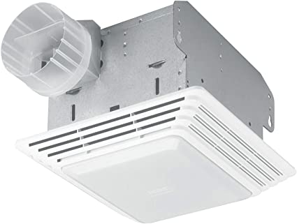 Broan-NuTone HD80L Heavy Duty Ventilation Fan Combo for Bathroom and Home, 100-Watt Incandescent Light, 80 CFM, Matte White