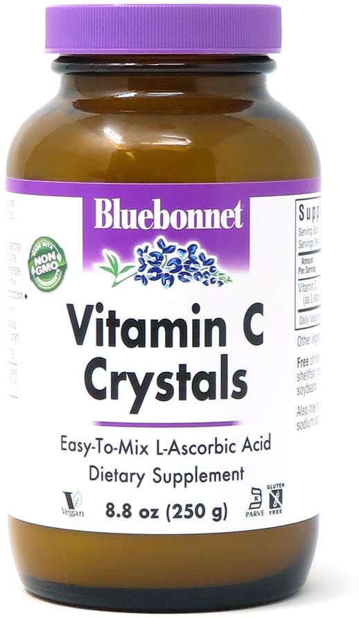 Bluebonnet Nutrition Vitamin C Crystals, for Immune Health, for Antioxidant Protection, Soy Free, Gluten Free, Non-GMO, Kosher, Dairy Free, Vegan, Powder, 8.8 oz (250 g)
