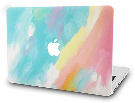 KEC Laptop Case for MacBook Pro 15" (2016/2017/2018, Touch Bar) Plastic Case Hard Shell Cover A1707 (Watercolor Paint)