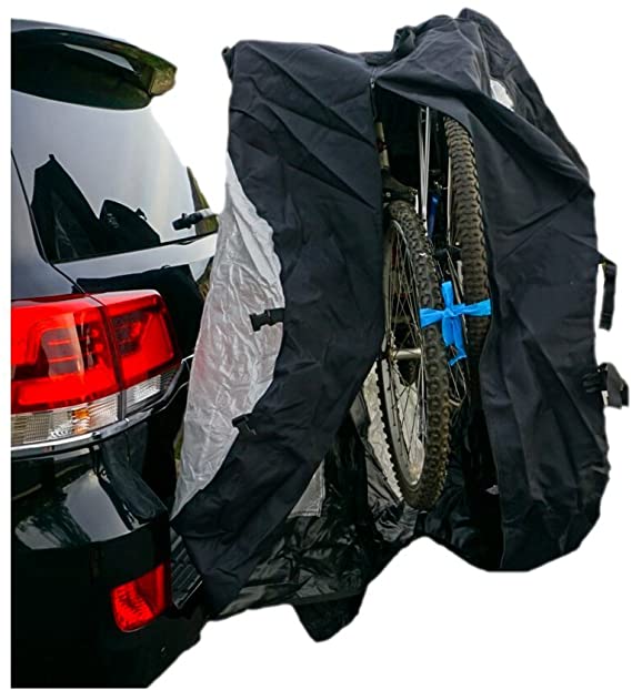 Formosa Covers Bike Cover for Car, Truck, RV, SUV Transport on Rack - Protection While You Roadtrip or Perfect for Home Storage, Reflectors 3 Sizes