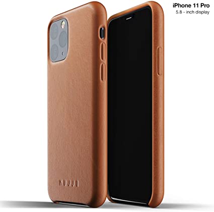 Mujjo Full Leather Case for Apple iPhone 11 Pro | Premium Soft Supple Leather, Unique Natural Aging Effect | Leather Wrapped, Super Slim (Tan)