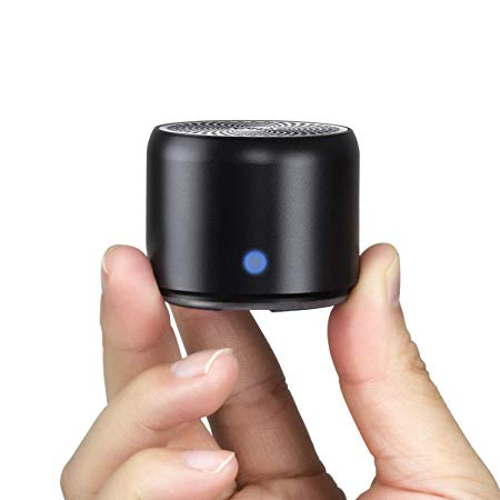 [Travel Case Packed] EWA A106 Portable Bluetooth Speaker with Custom Bass Radiator, Brief Design, Perfect Mini Speaker for Shower, Room, Bike, Car - Black