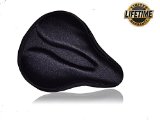 Large Exercise Bike Gel Seat Cover for Comfortable Rides SOFT CUSHION fits Cruiser and Stationary Bikes
