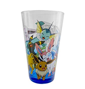 Just Funky Pokemon Eevee Evolution Drinking Pint Glass Officially Licensed
