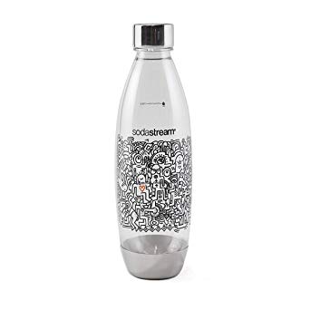 SodaStream 1L Metal Doodle Carbonating Bottle,, 1 count (Pack of 4)