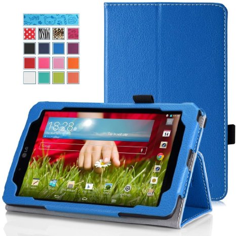 MoKo LG G Pad 70 Case - Slim Folding Cover Case for LG G Pad V400  V410 LTE  VK410  UK410  LK430 G Pad F70 7-Inch Android Tablet BLUE With Smart Cover Auto Wake  Sleep